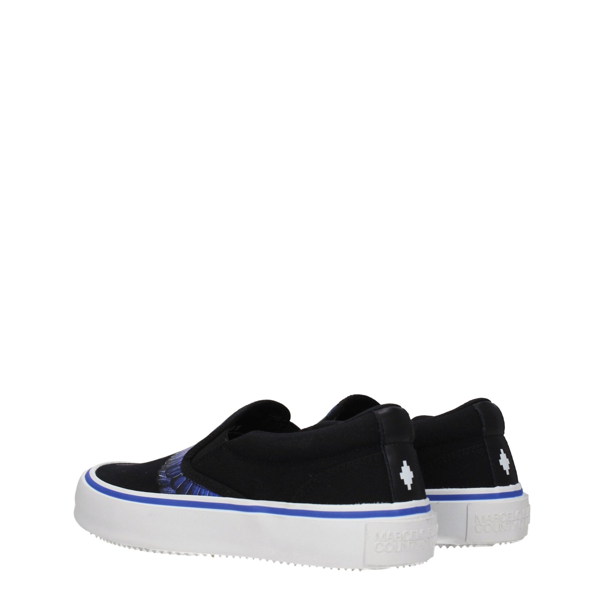 Black Fabric Slip-On Loafers