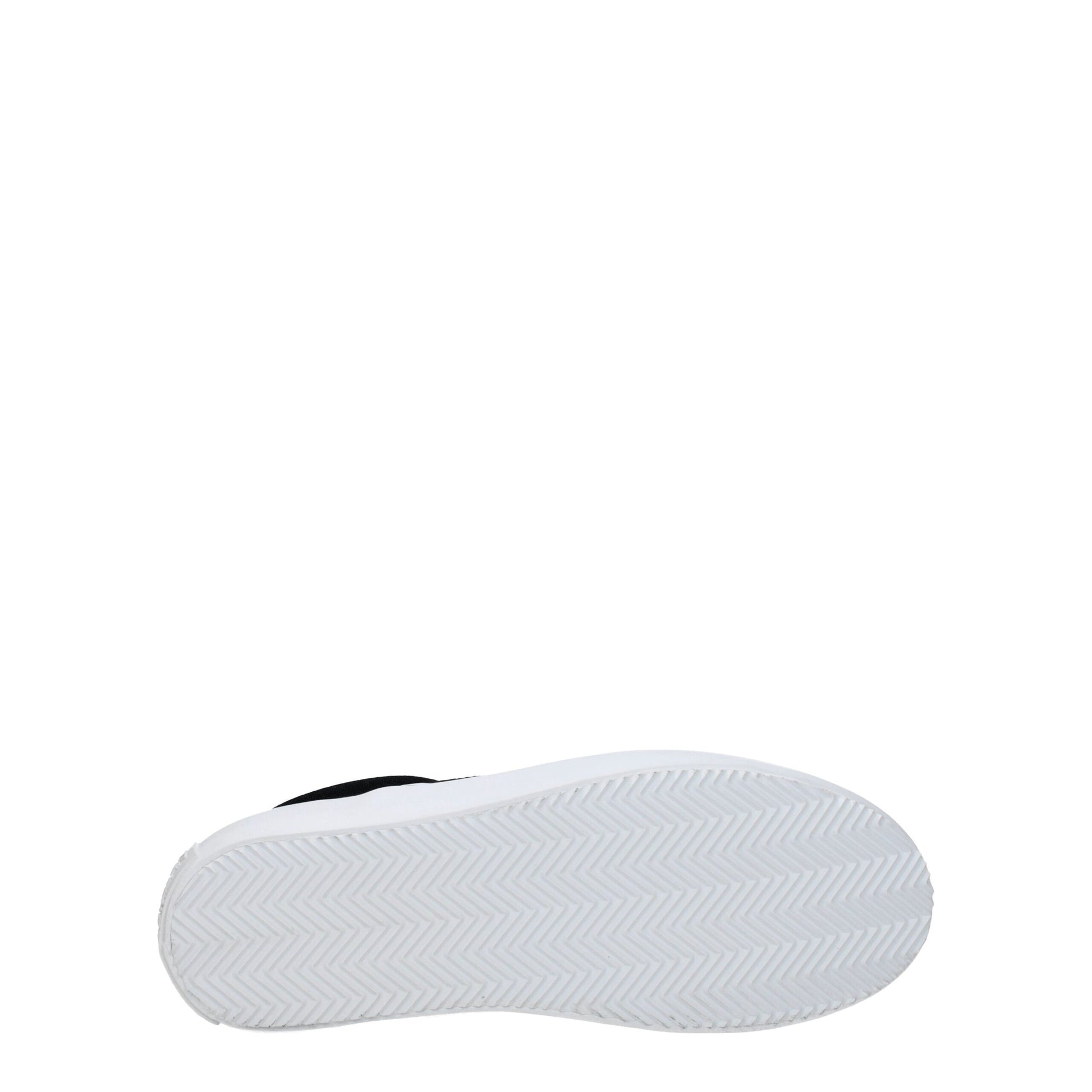 Black Fabric Slip-On Loafers