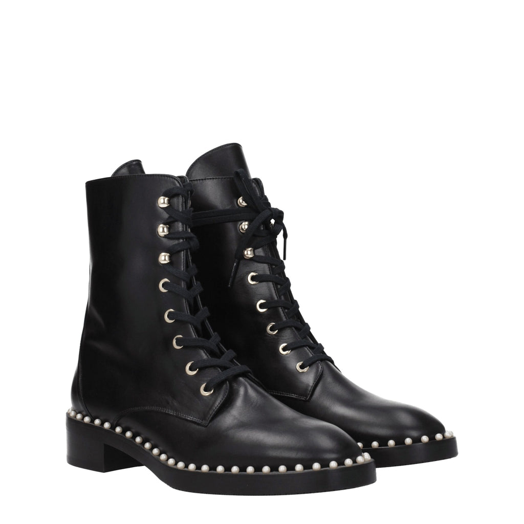 Black Leather Ankle Boots