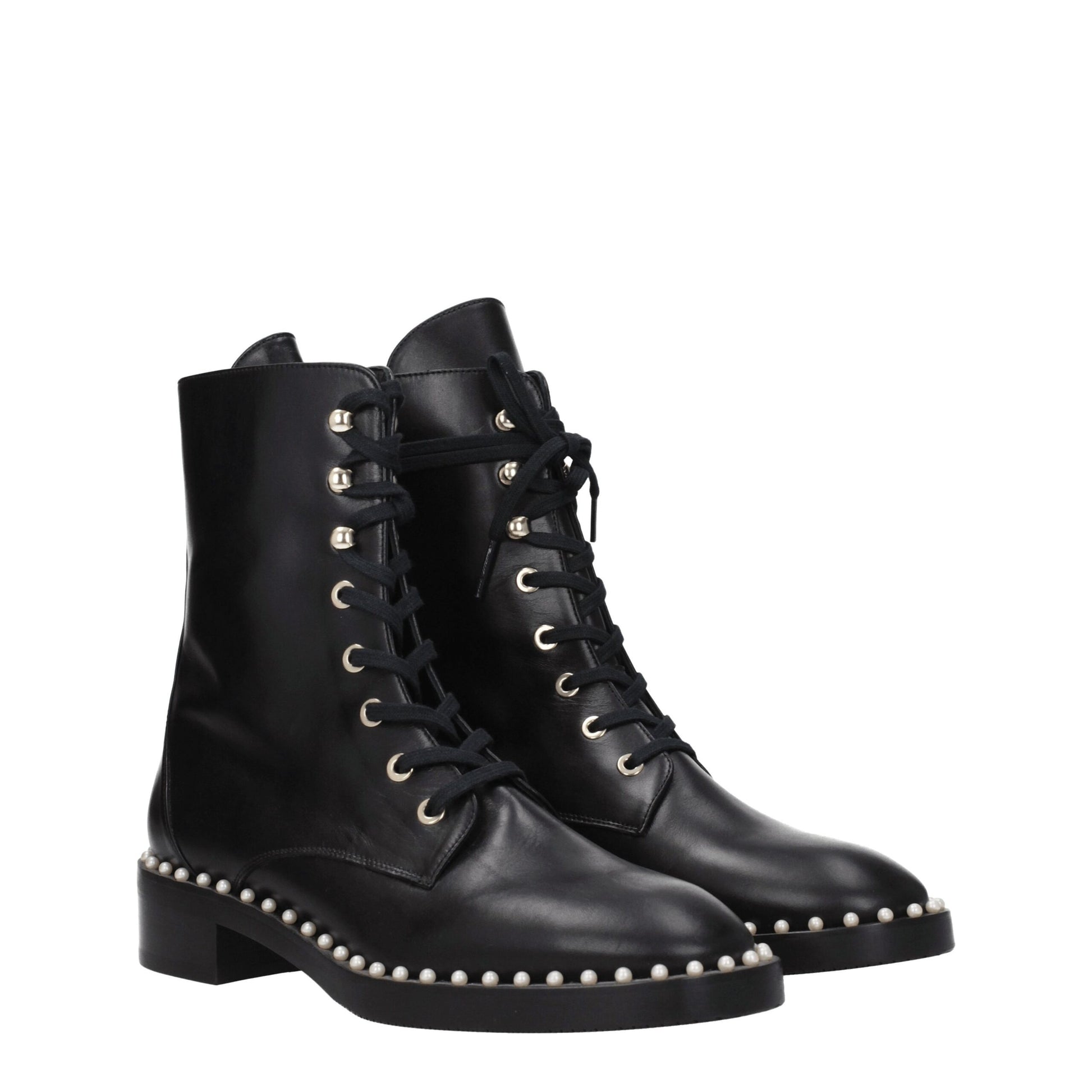 Black Leather Ankle Boots
