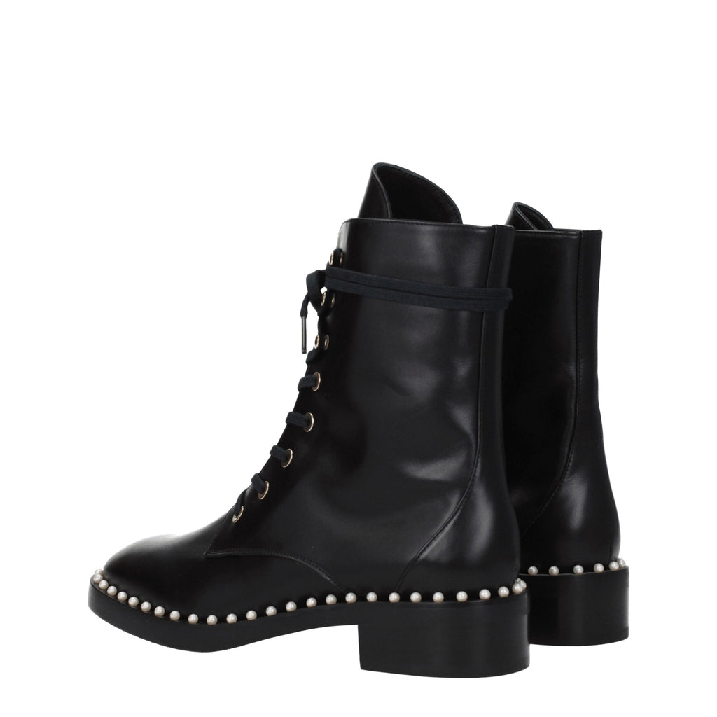 Black Leather Ankle Boots