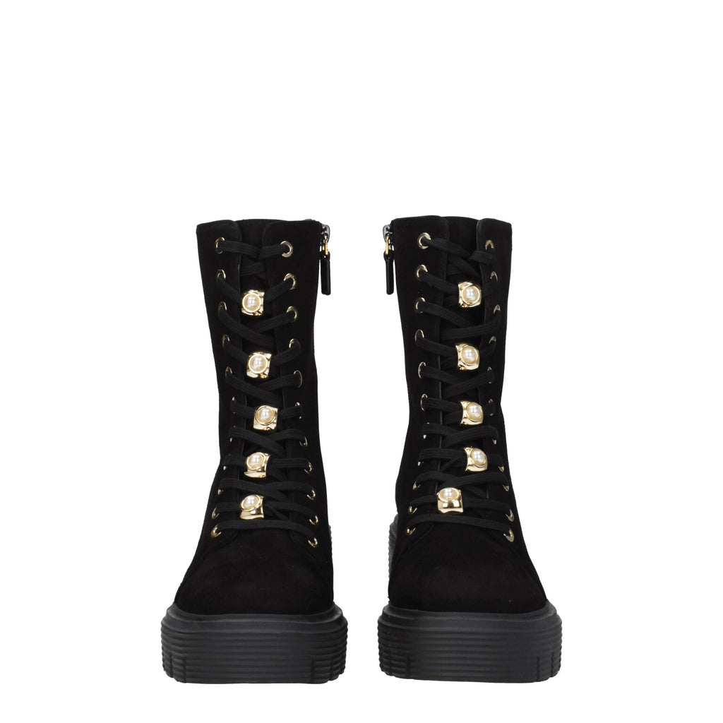 Black Leather Ankle Boots