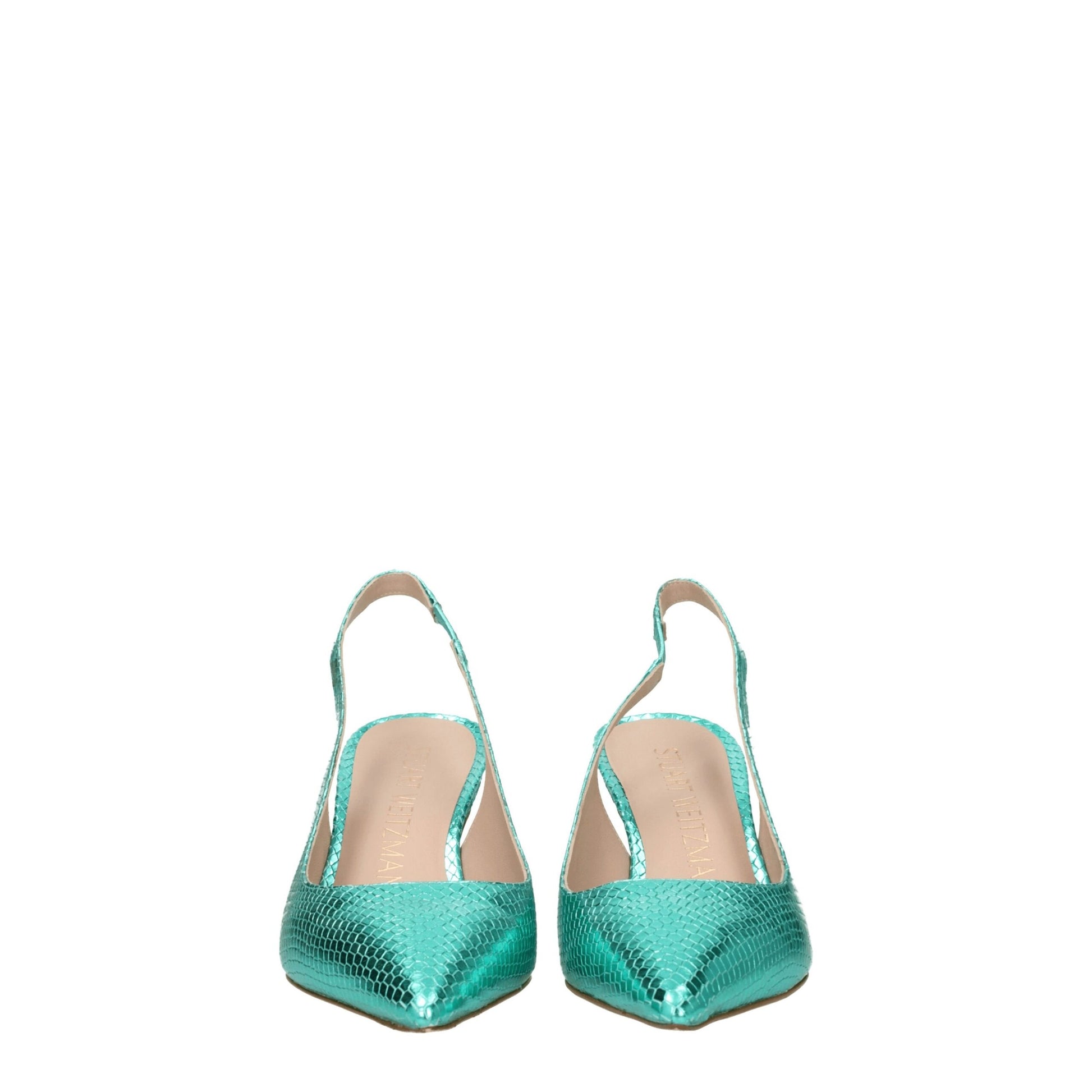 Green Leather High Heel Pumps