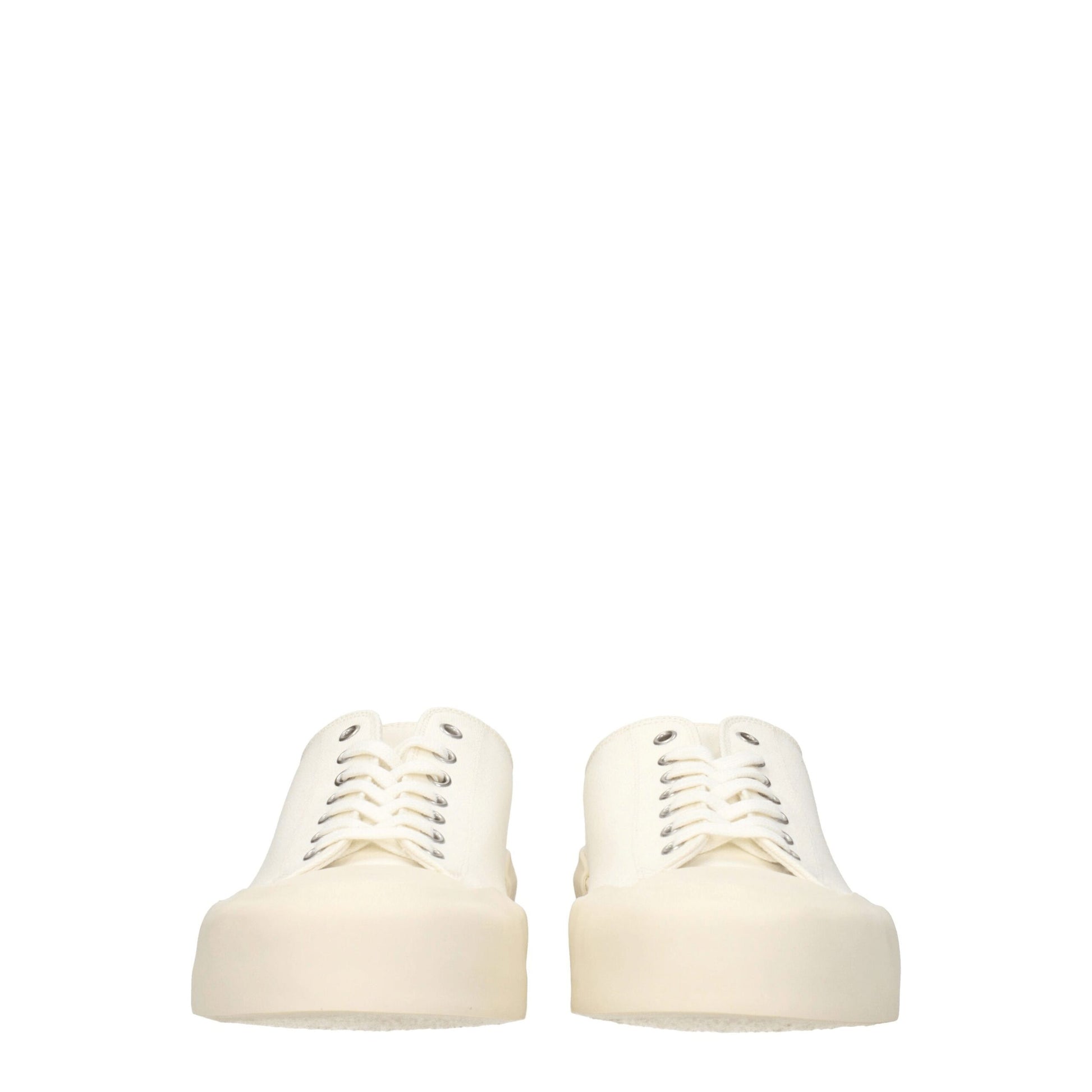 Beige Fabric Low Top Sneakers