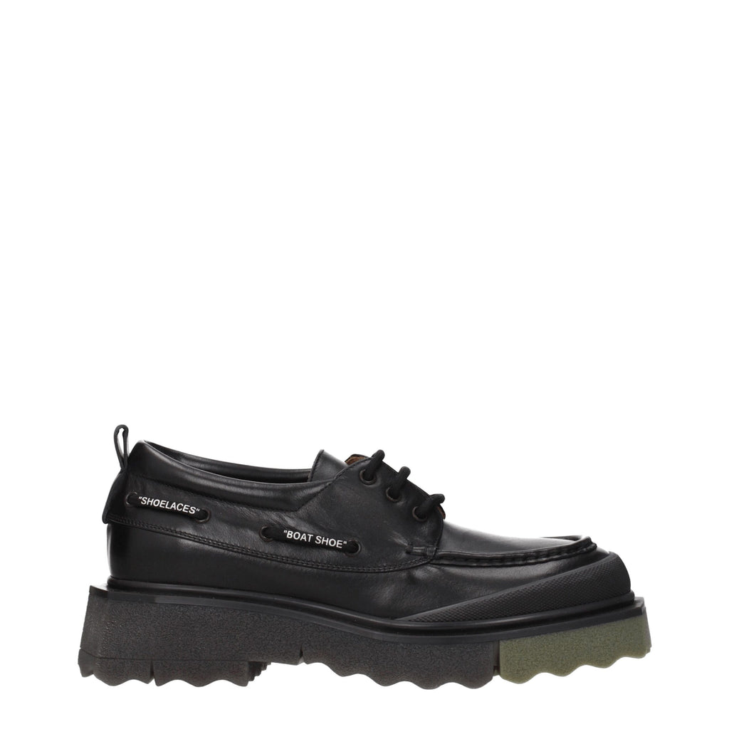 Black Leather Slip-On Loafers