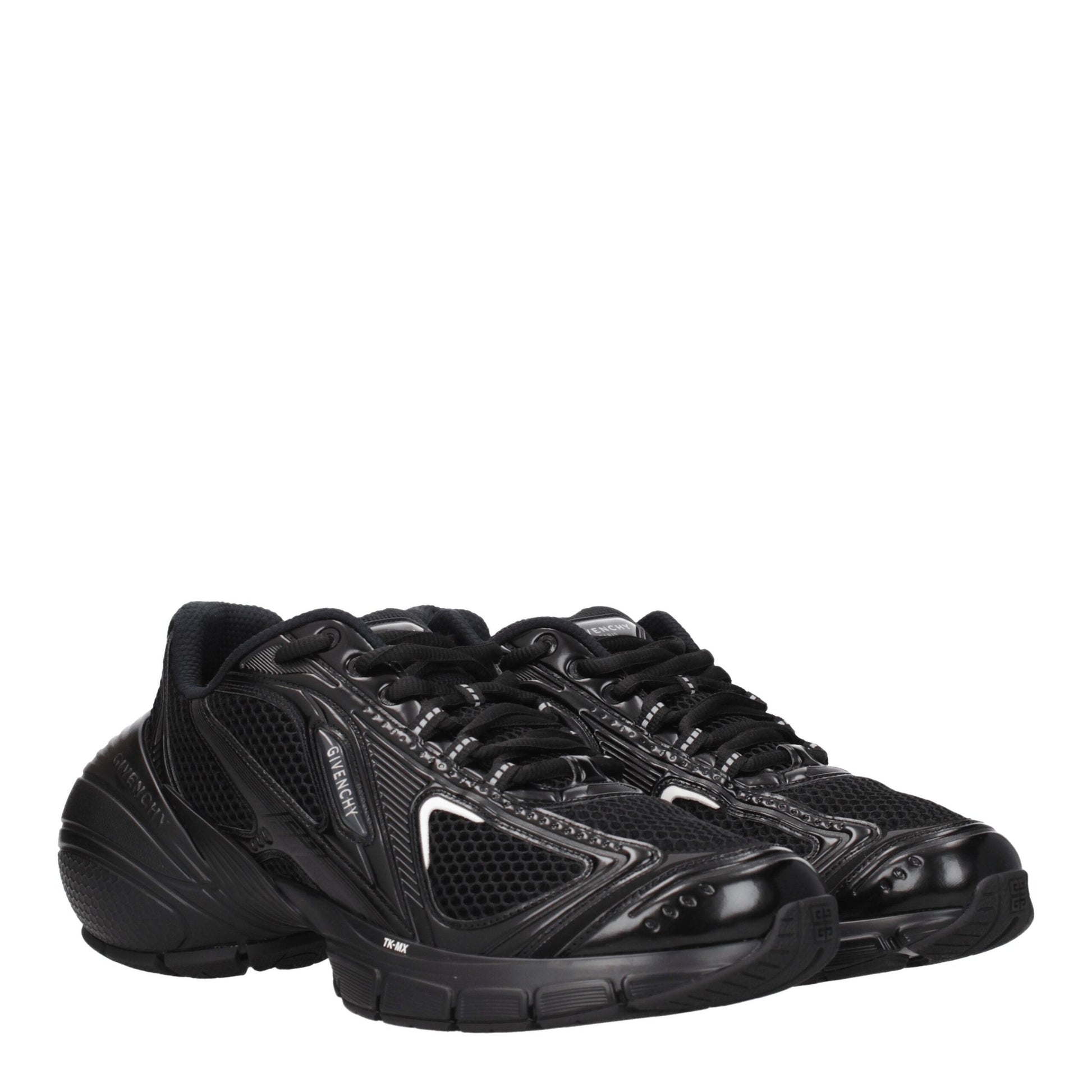Black Fabric Athletic Sneakers