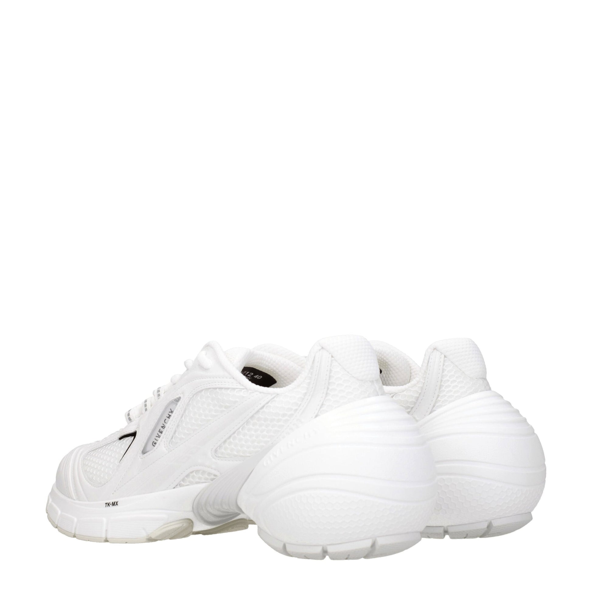 White Fabric Athletic Sneakers