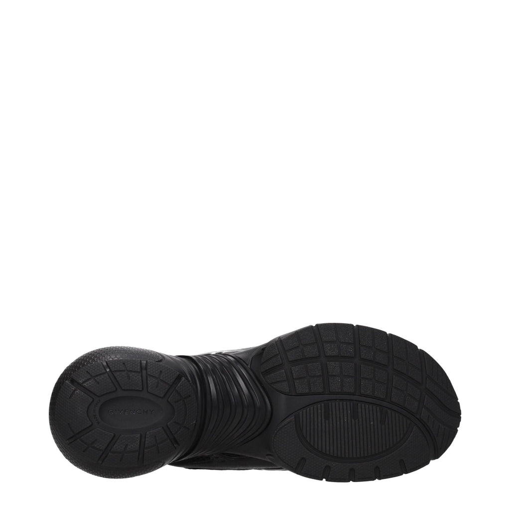 Black Fabric Athletic Sneakers