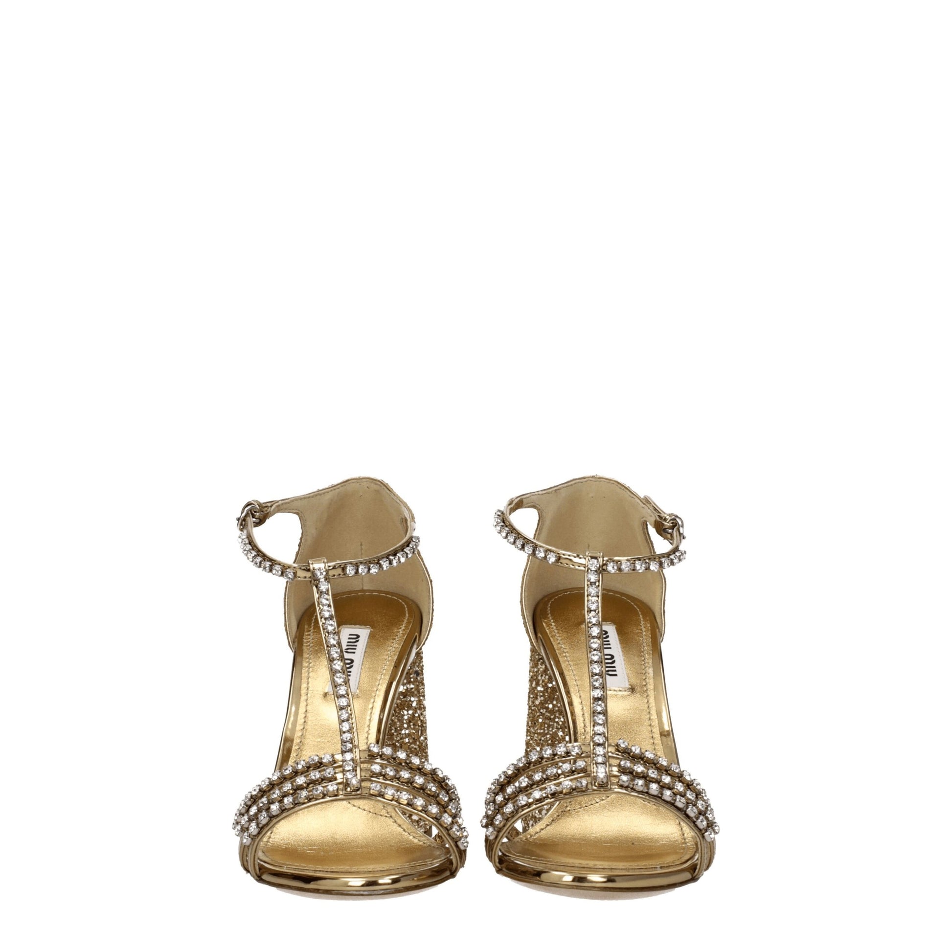 Gold Plastic Platform Sandals