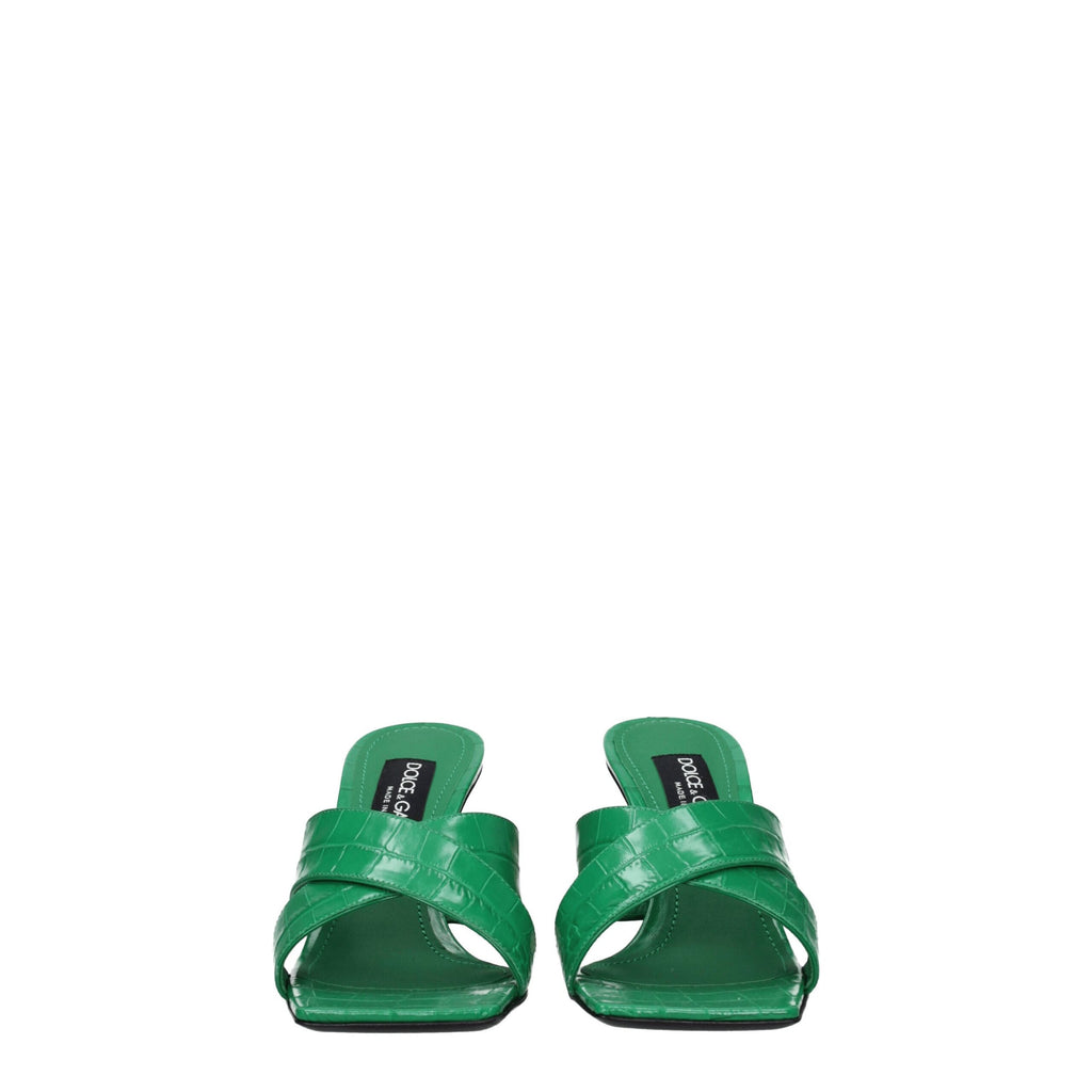 Green Leather Sandals