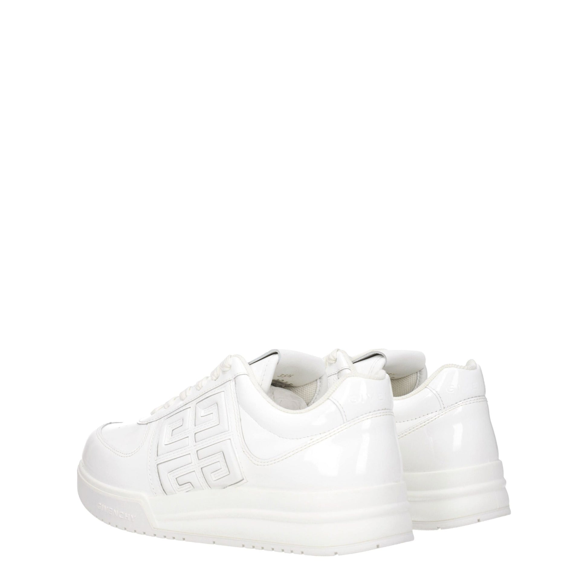 White Leather Low Top Sneakers