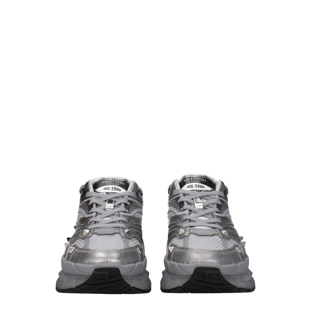 Gray Fabric Athletic Sneakers