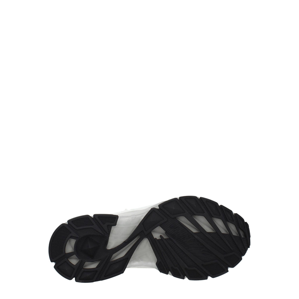 White Fabric Athletic Sneakers