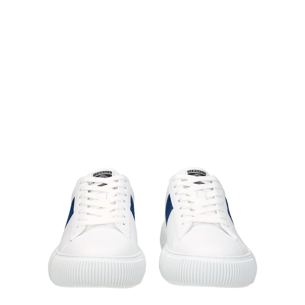 White Leather Low Top Sneakers