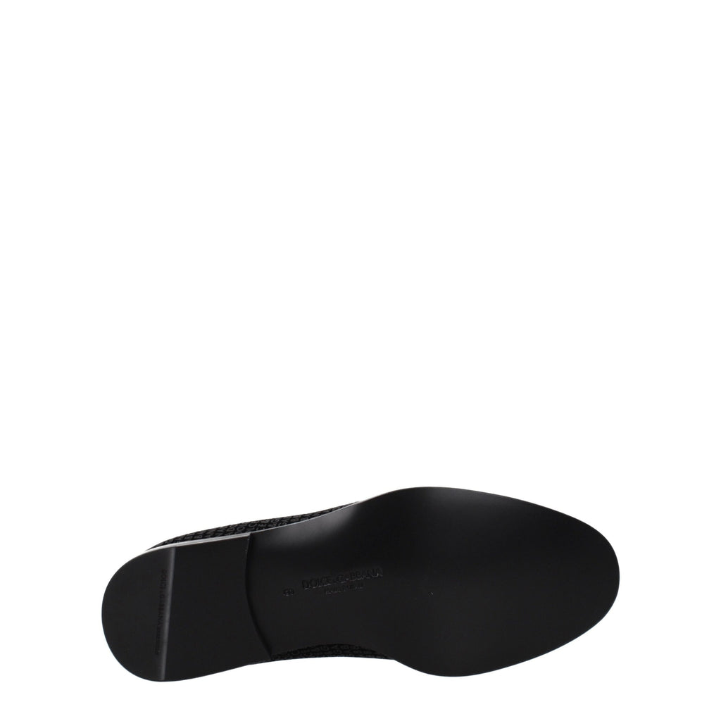 Black Velvet Slip-On Loafers