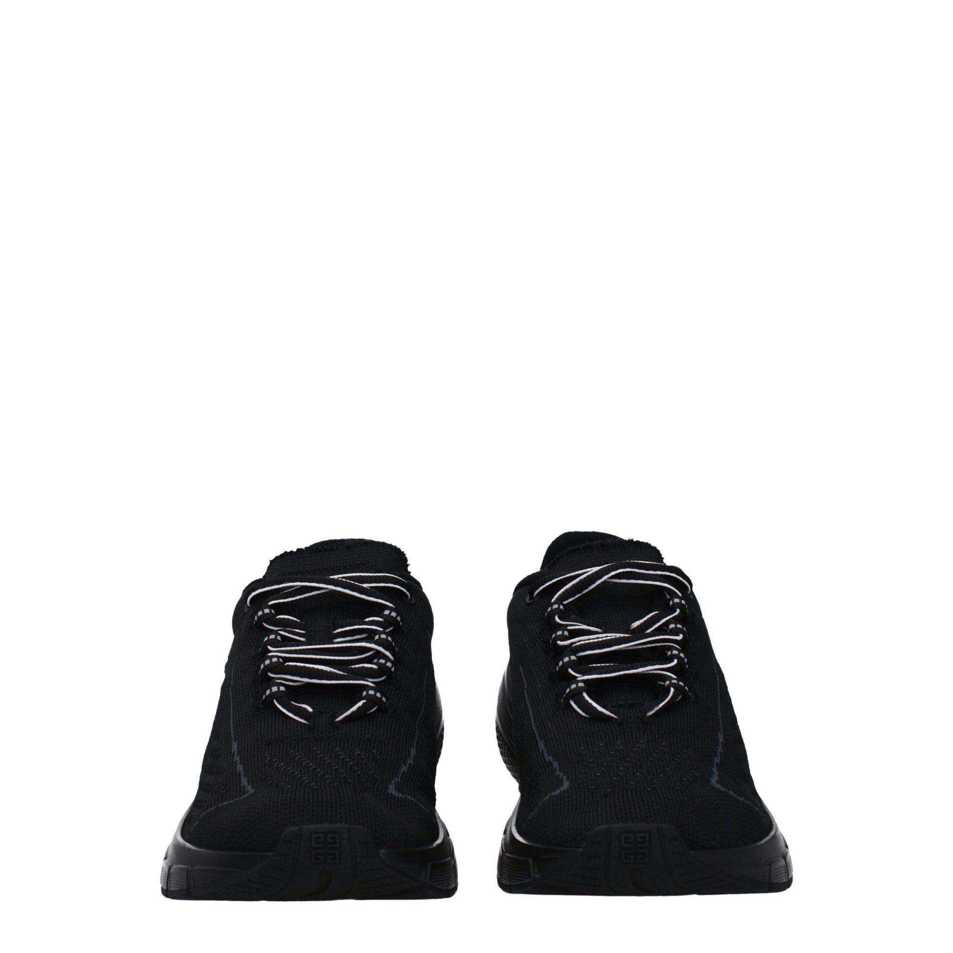 Black Fabric Athletic Sneakers