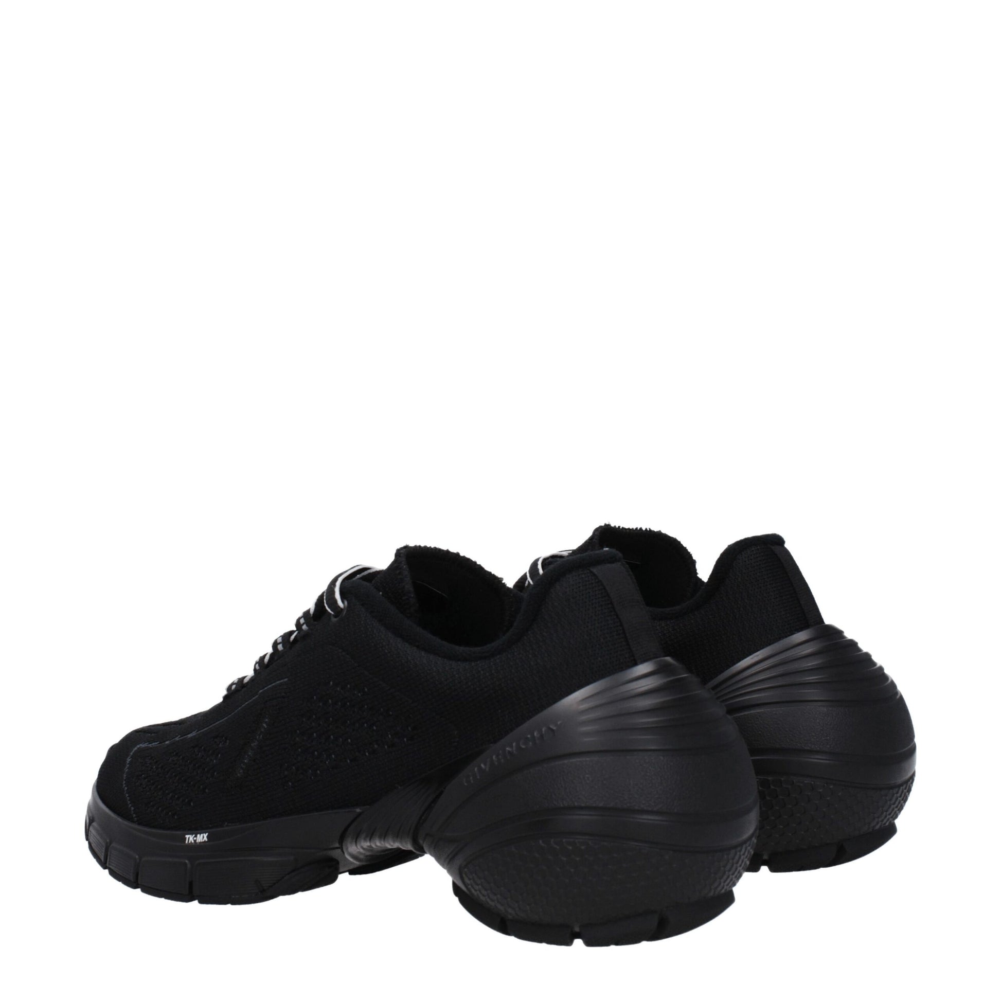 Black Fabric Athletic Sneakers