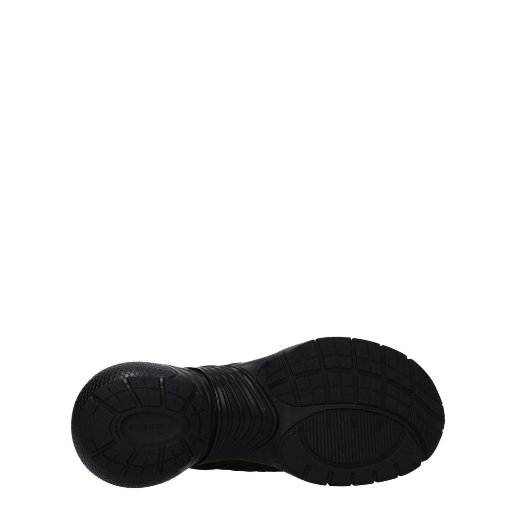 Black Fabric Athletic Sneakers