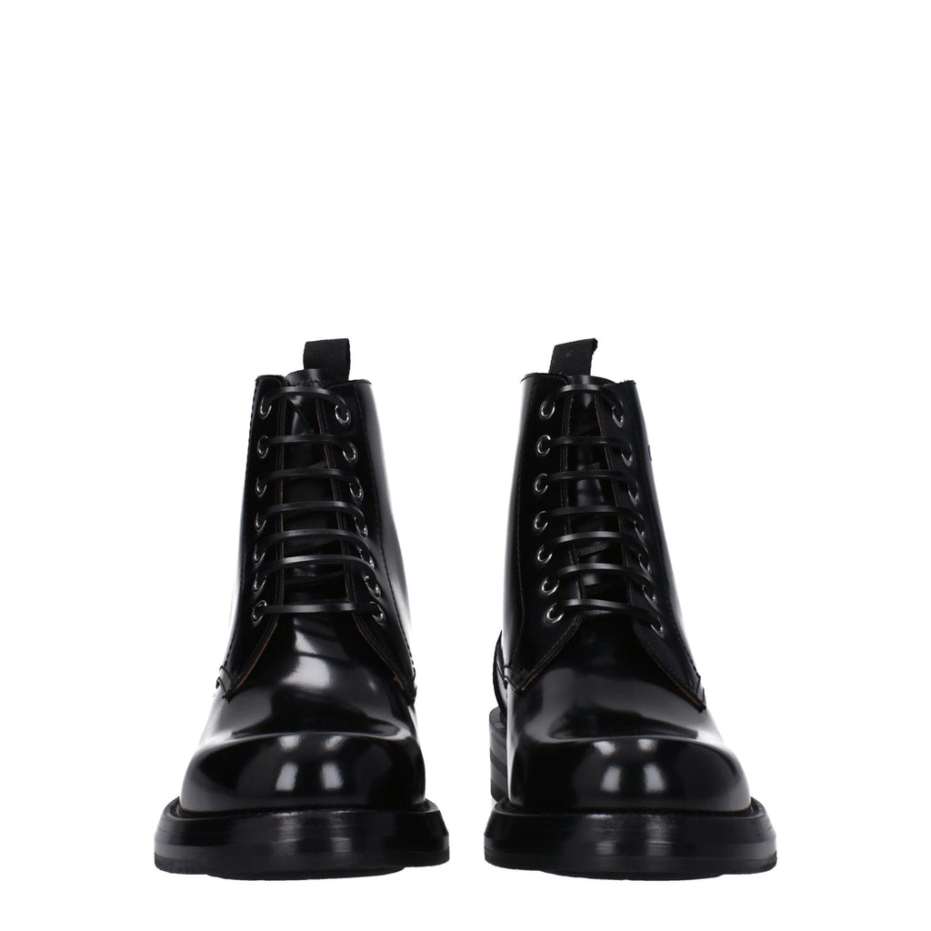 Black Leather Ankle Boots