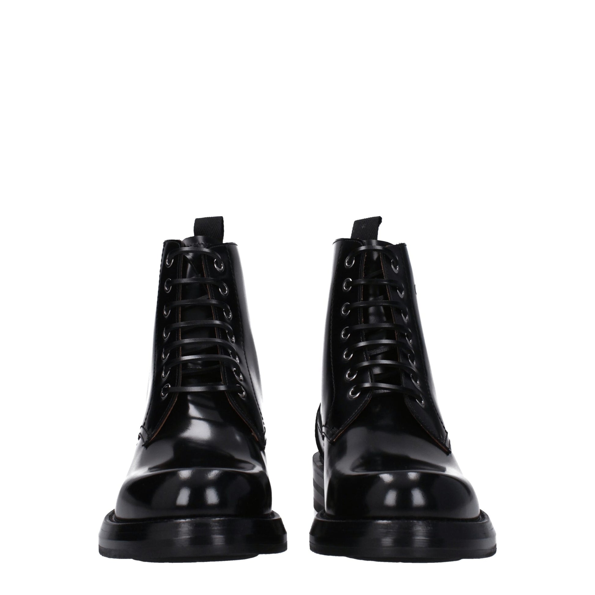 Black Leather Ankle Boots