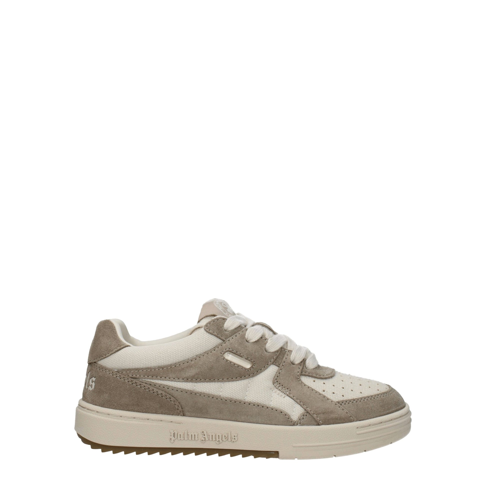 Beige Fabric Low Top Sneakers