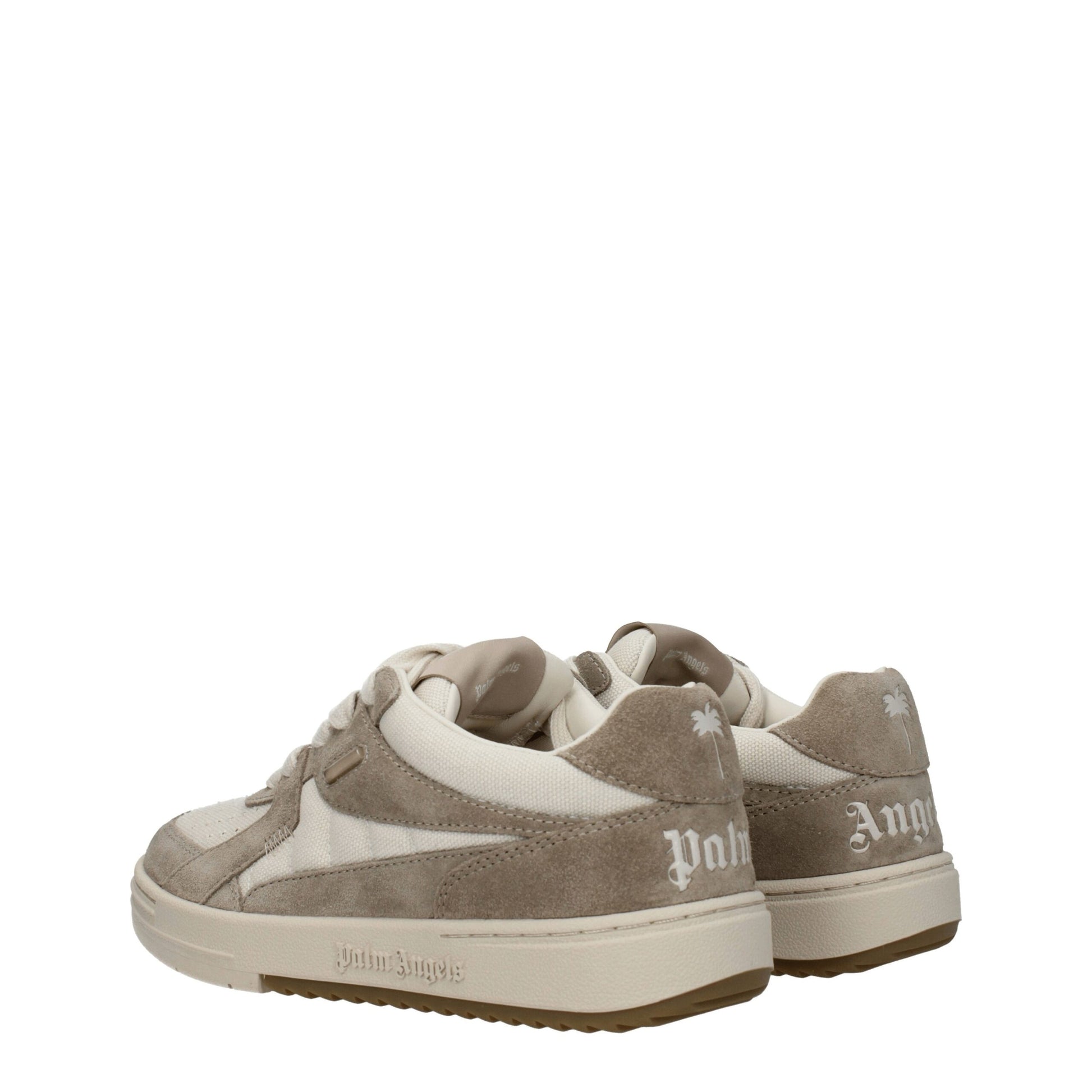 Beige Fabric Low Top Sneakers