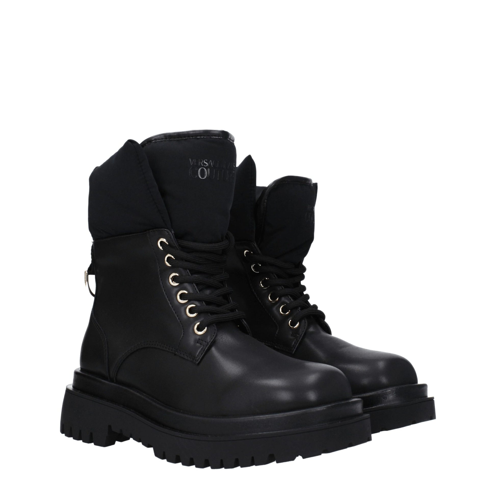Black Polyethylene Ankle Boots