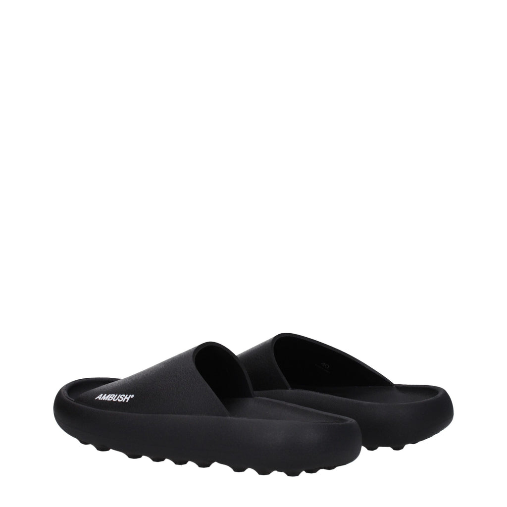 Black Cotton Slippers