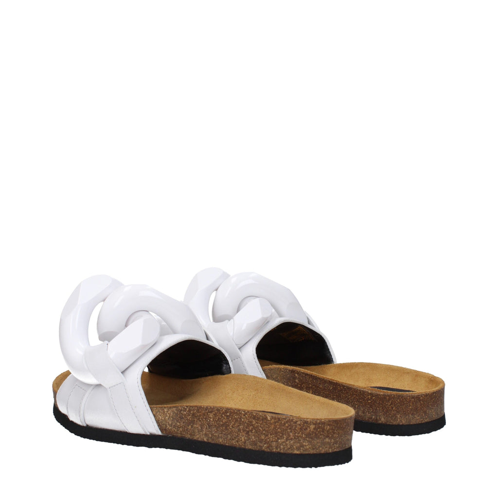 White Leather Slippers