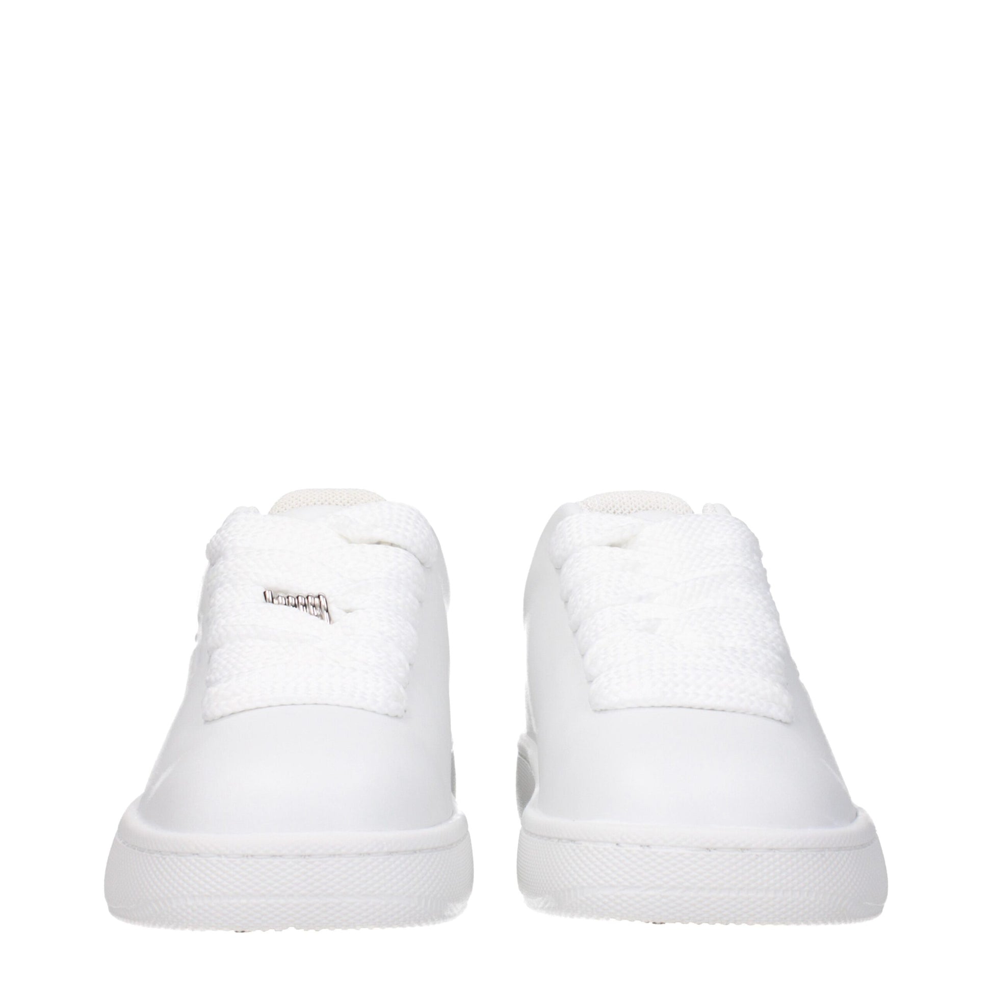 White Leather Low Top Sneakers
