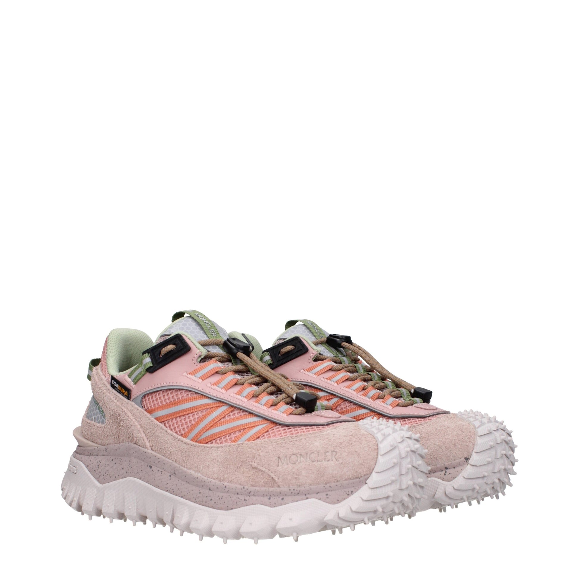 Pink Leather Athletic Sneakers