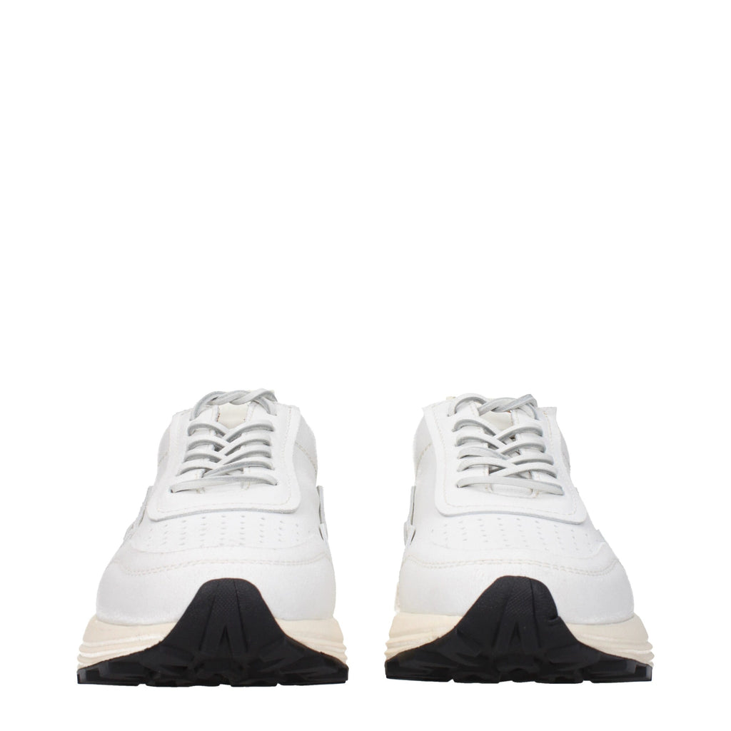 White Leather Chunky Sneakers