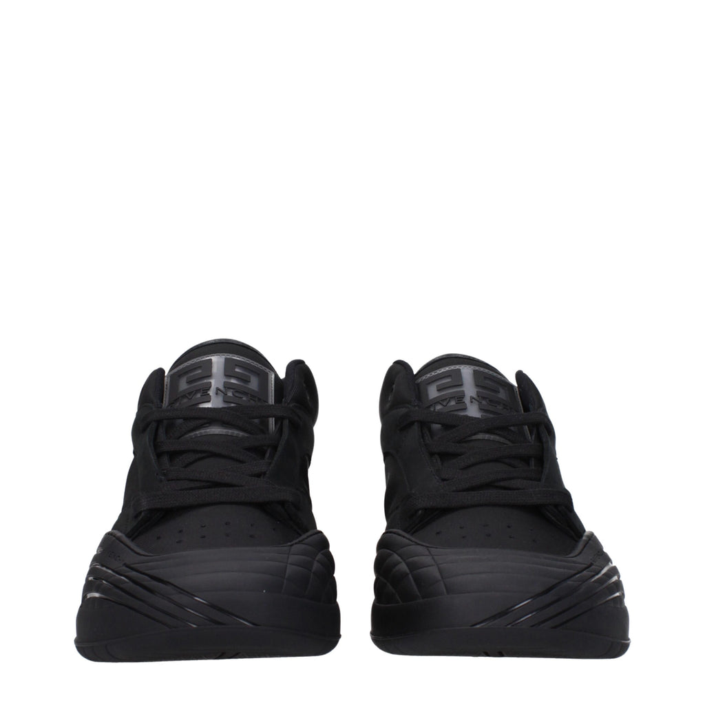 Black Fabric Low Top Sneakers