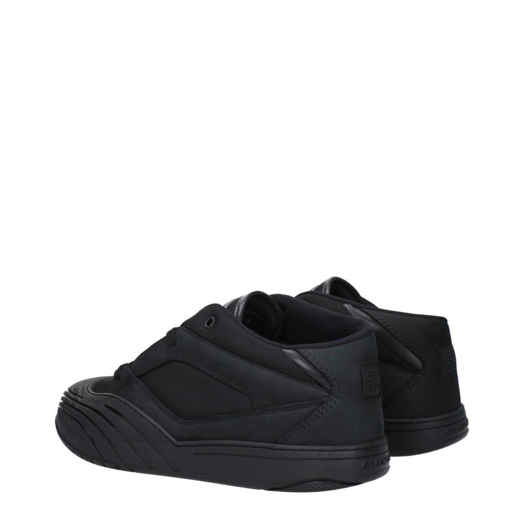 Black Fabric Low Top Sneakers