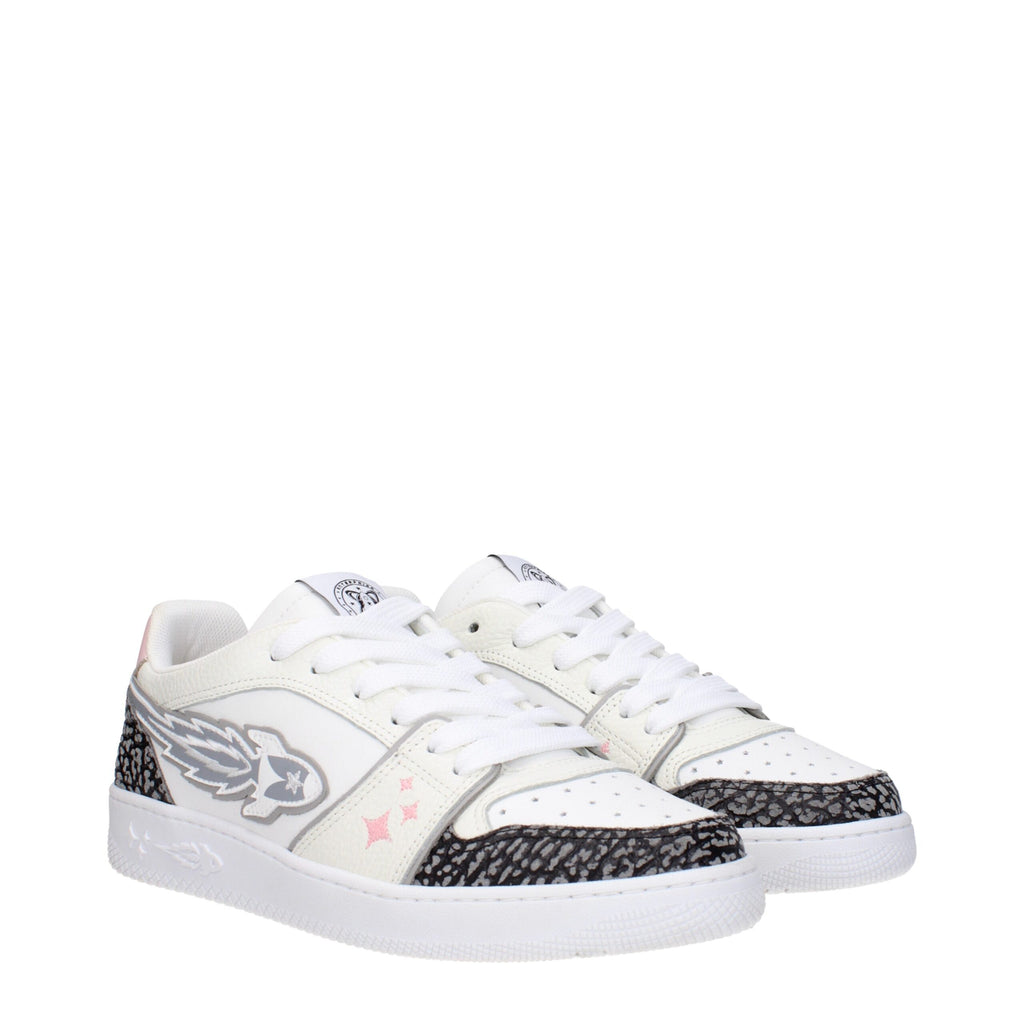 White Leather Athletic Sneakers