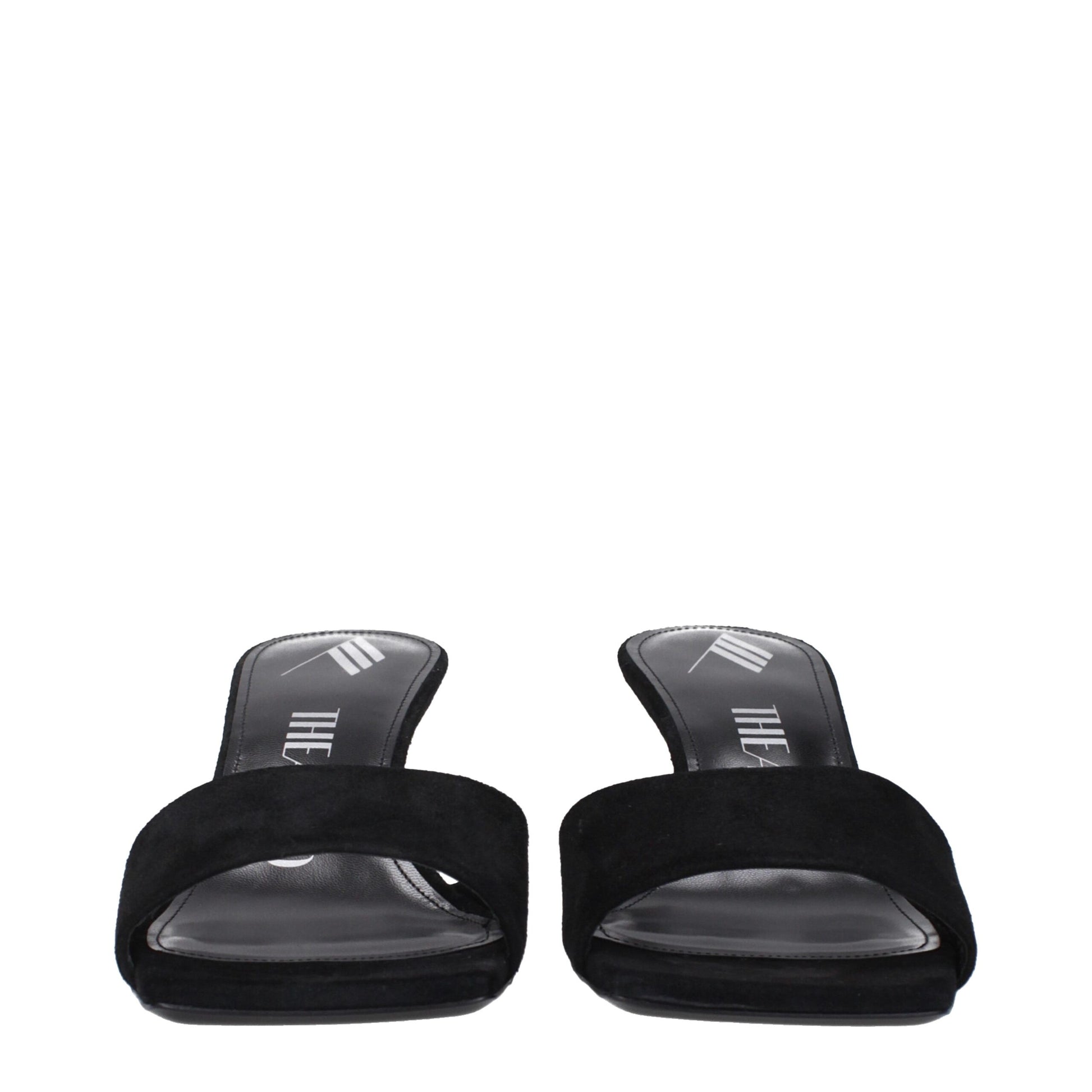 Black Leather Platform Sandals