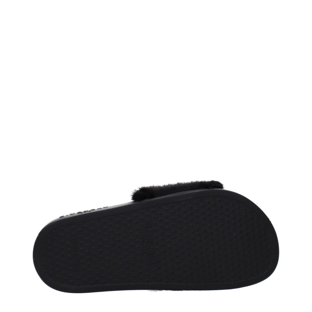 Black Cotton Slippers