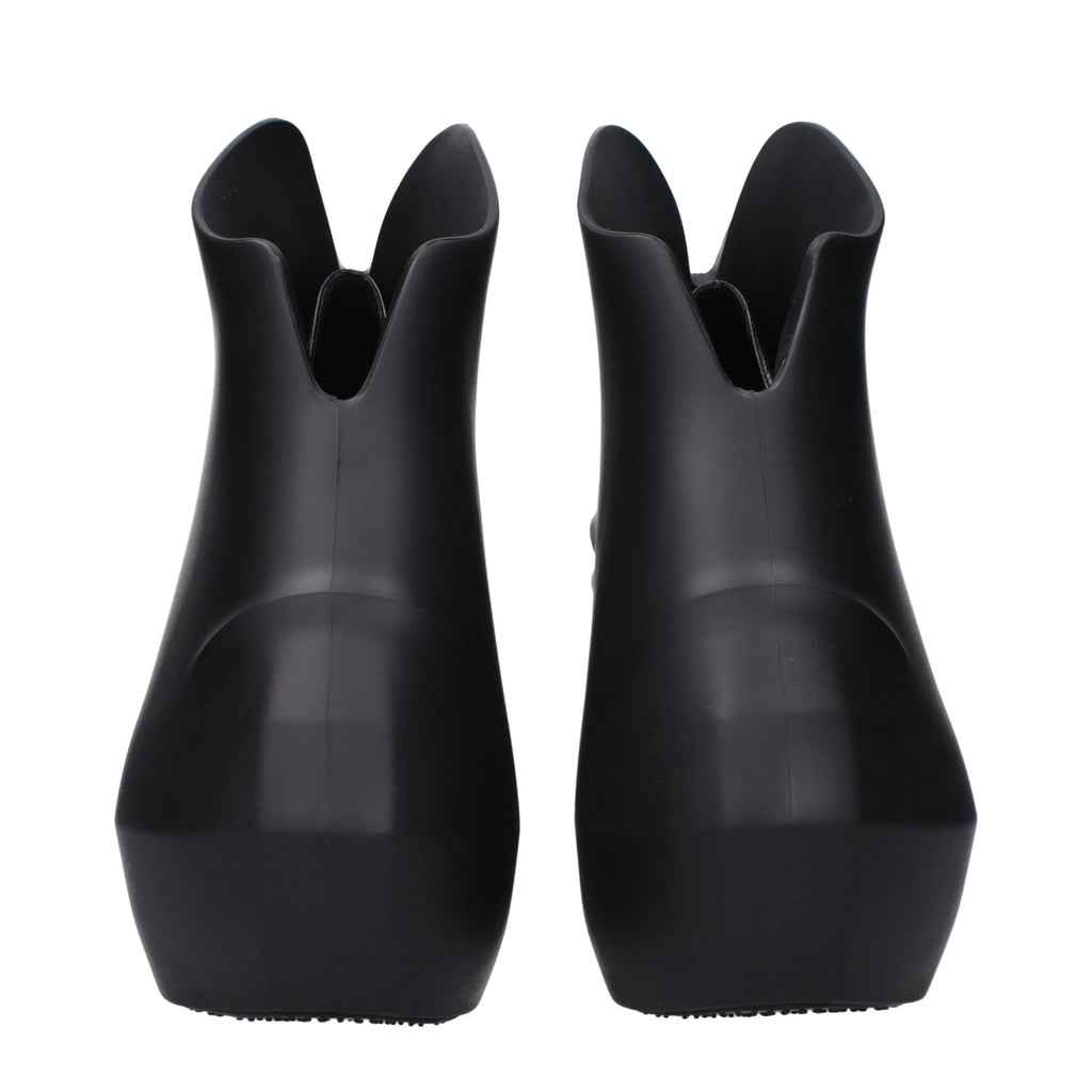 Black Cotton Wedge Sandals