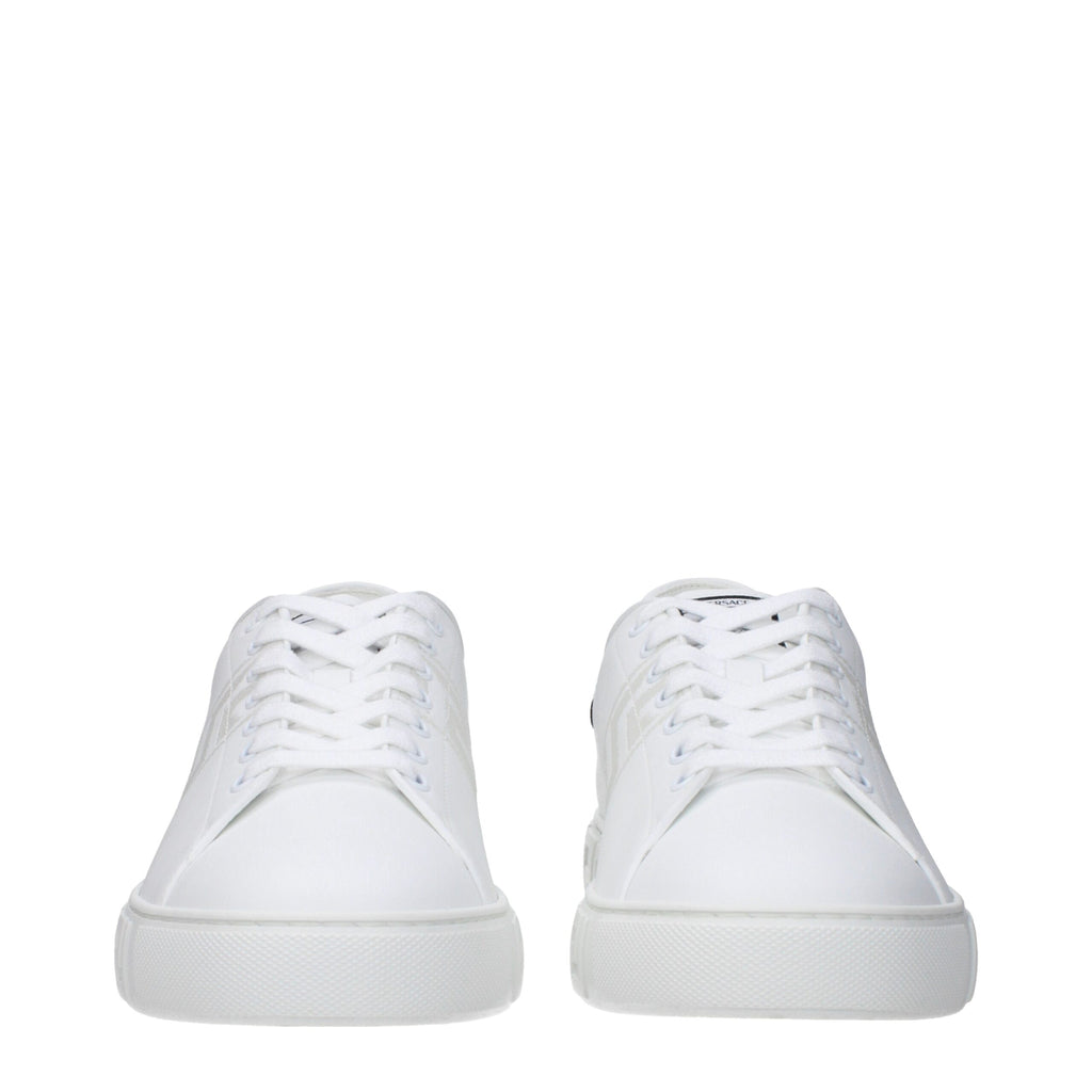 White Leather Low Top Sneakers