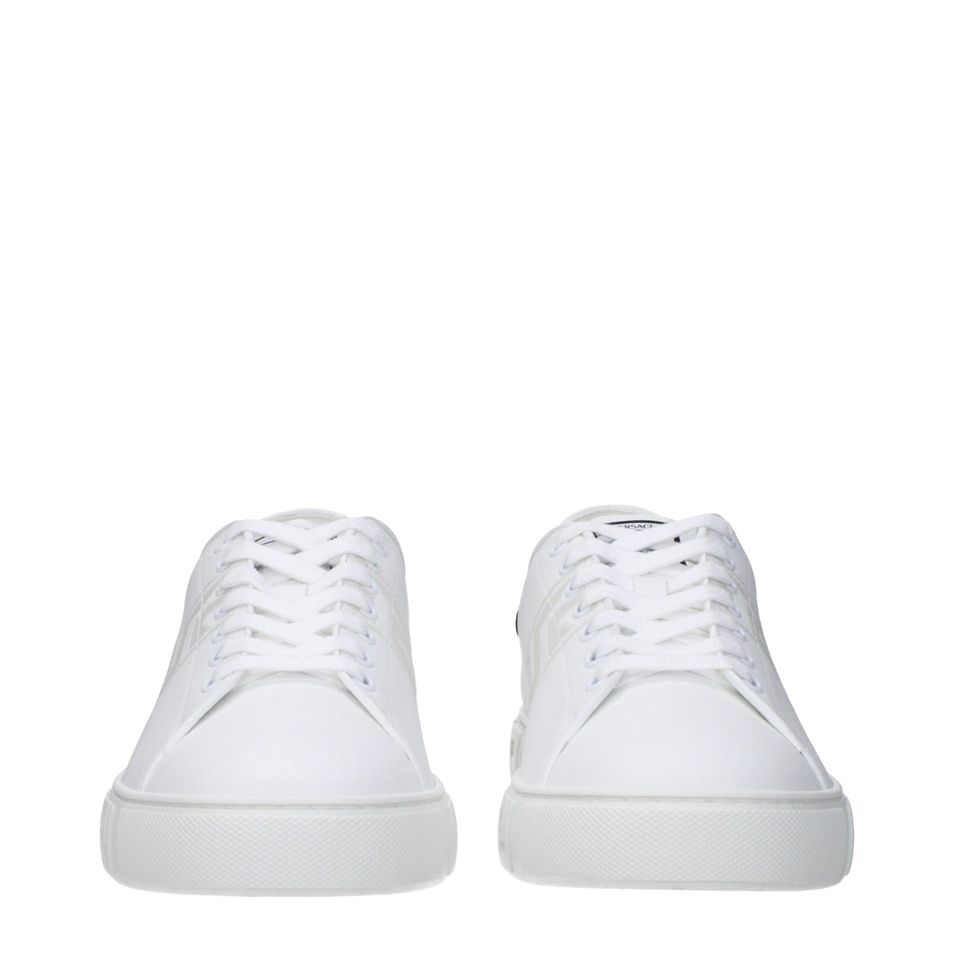 White Leather Low Top Sneakers