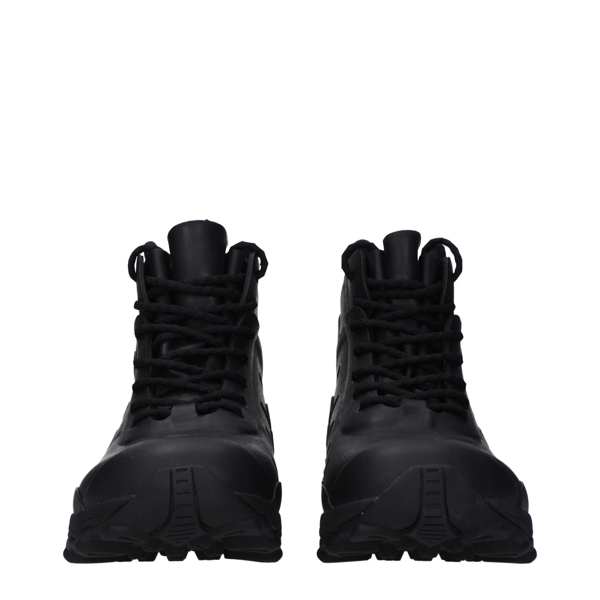 Black Cotton Ankle Boots