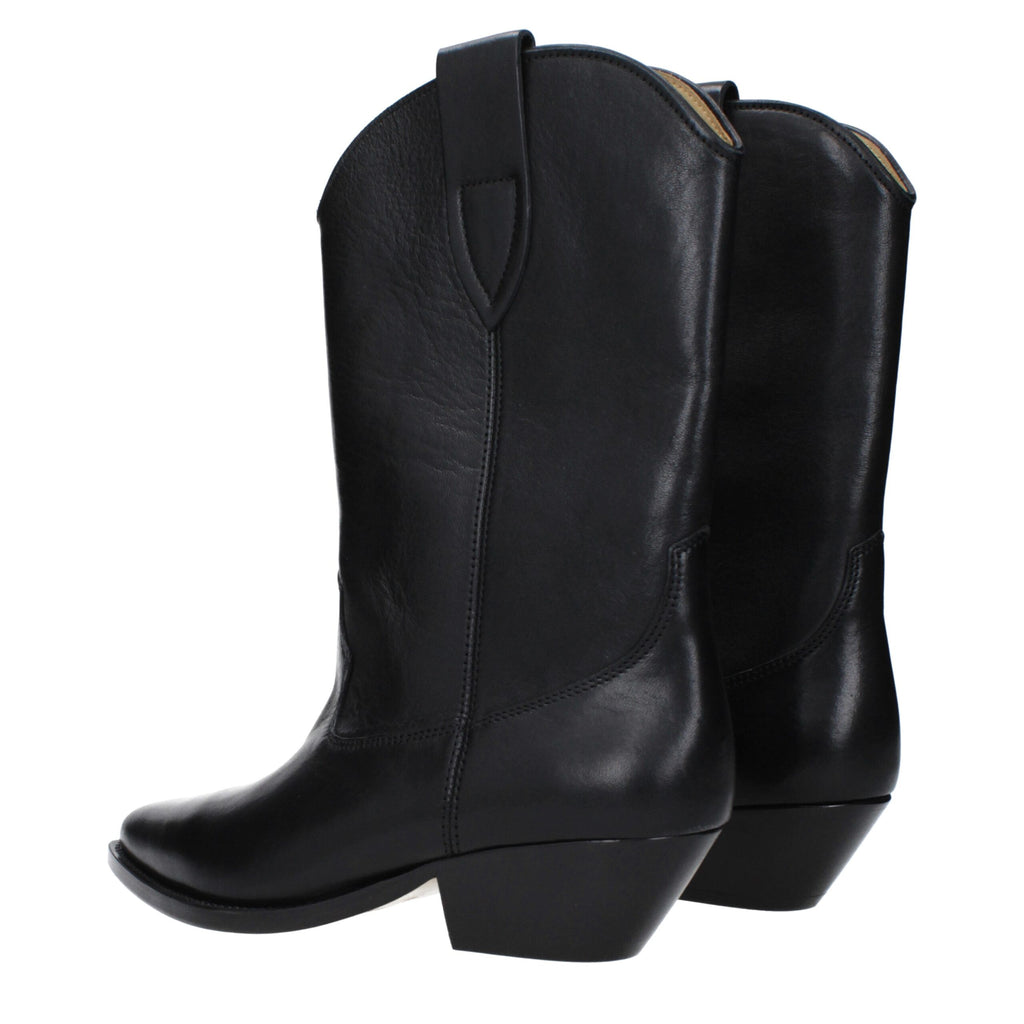 Black Leather Ankle Boots