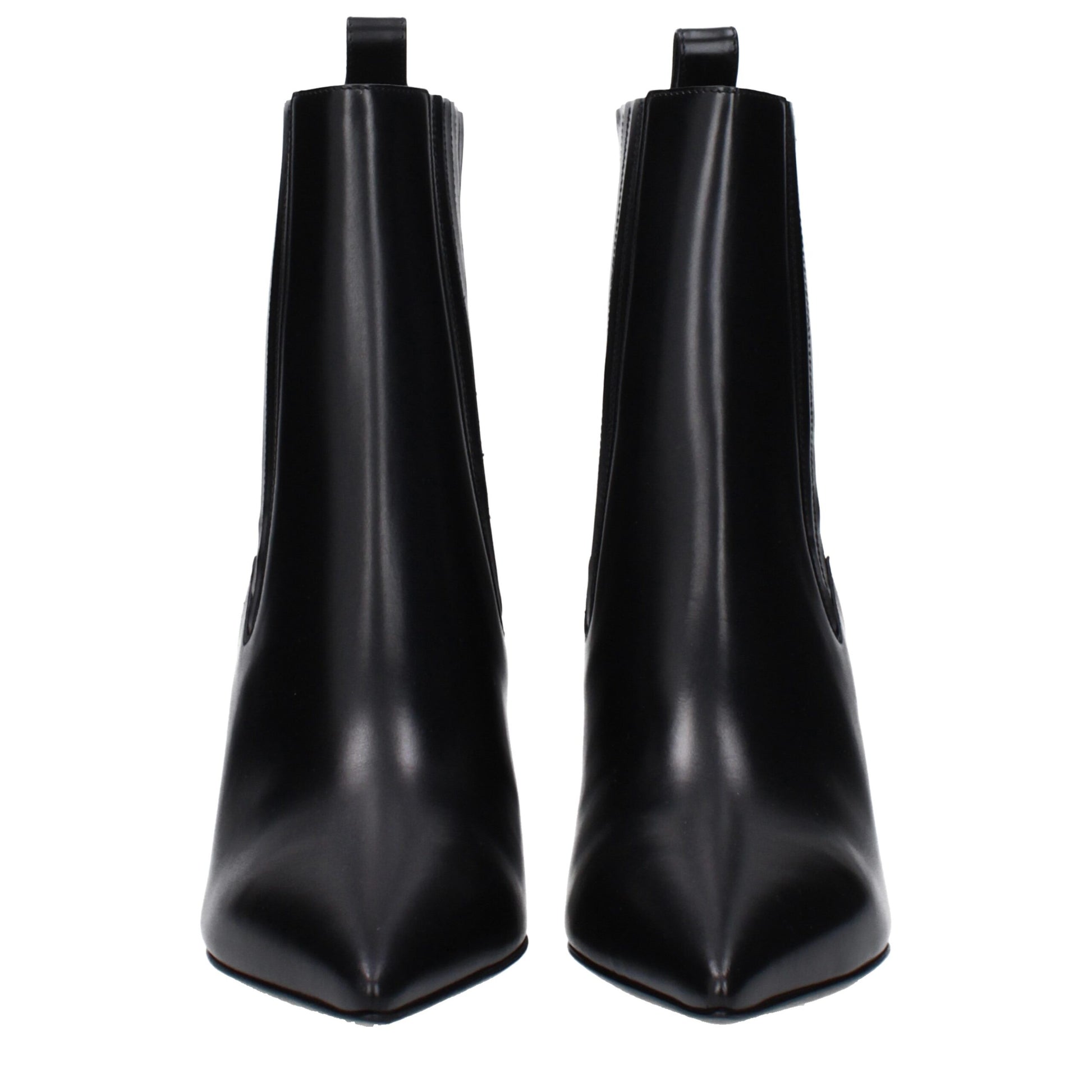 Black Leather Ankle Boots