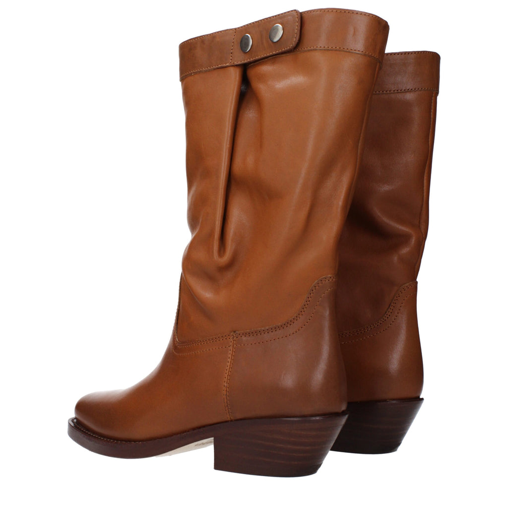 Brown Leather Ankle Boots