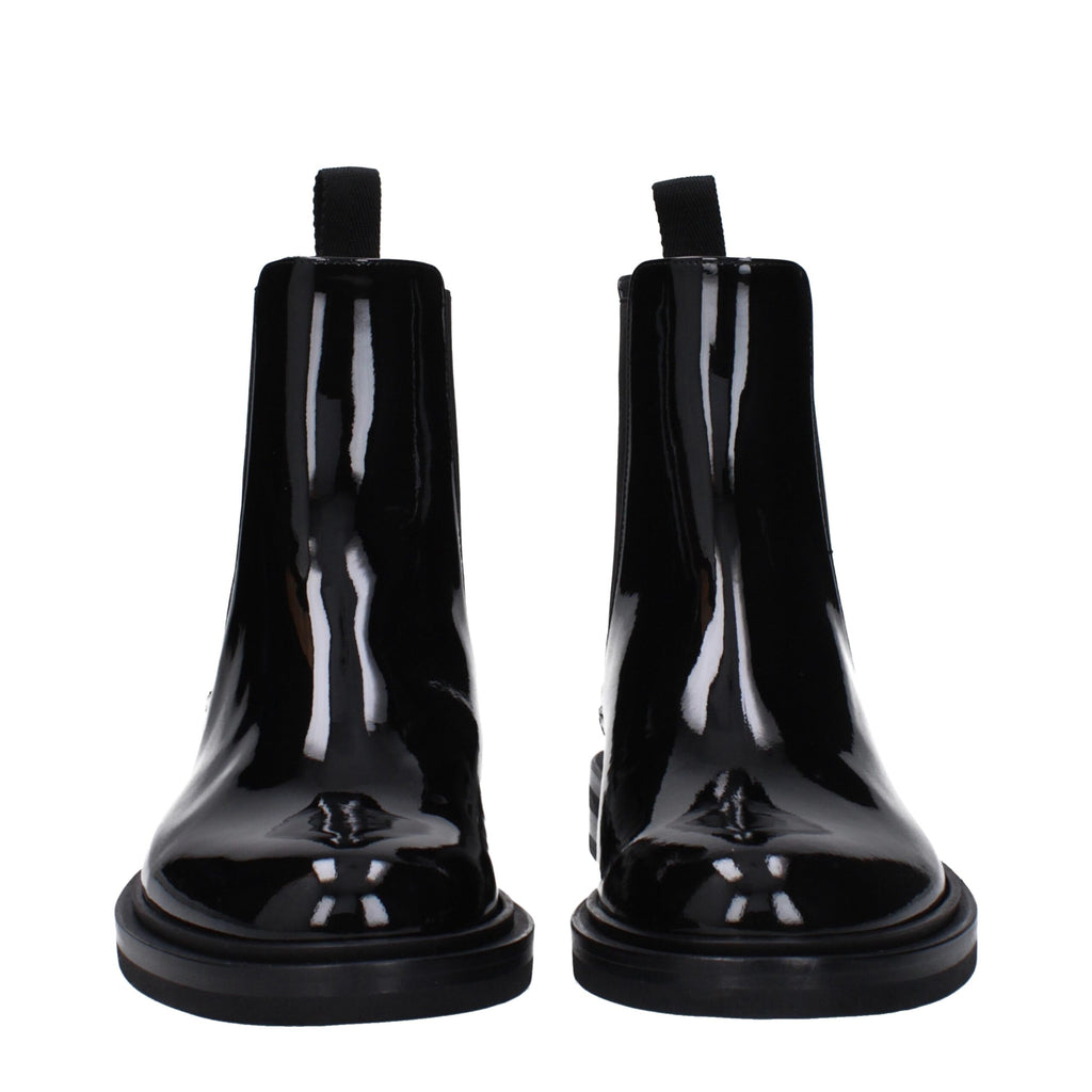 Black Leather Ankle Boots