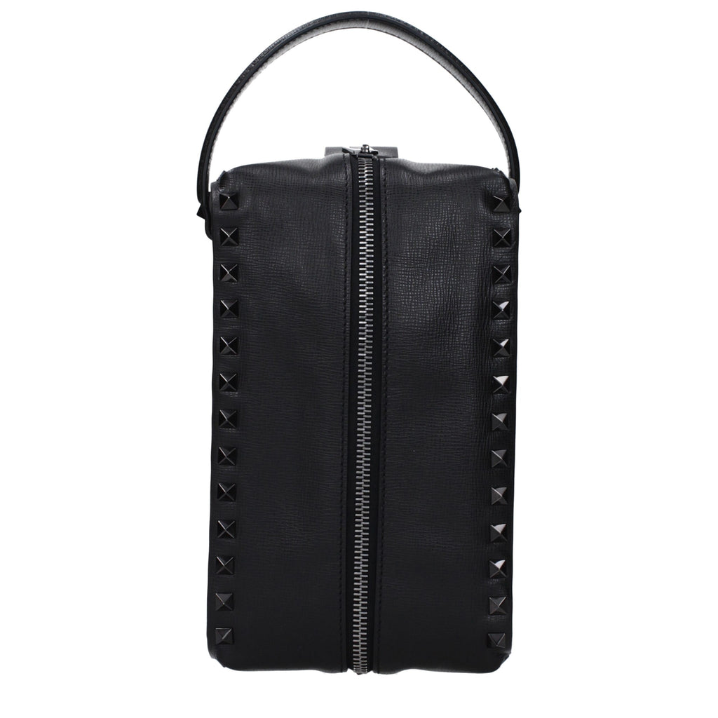 Black Leather Clutch Bag