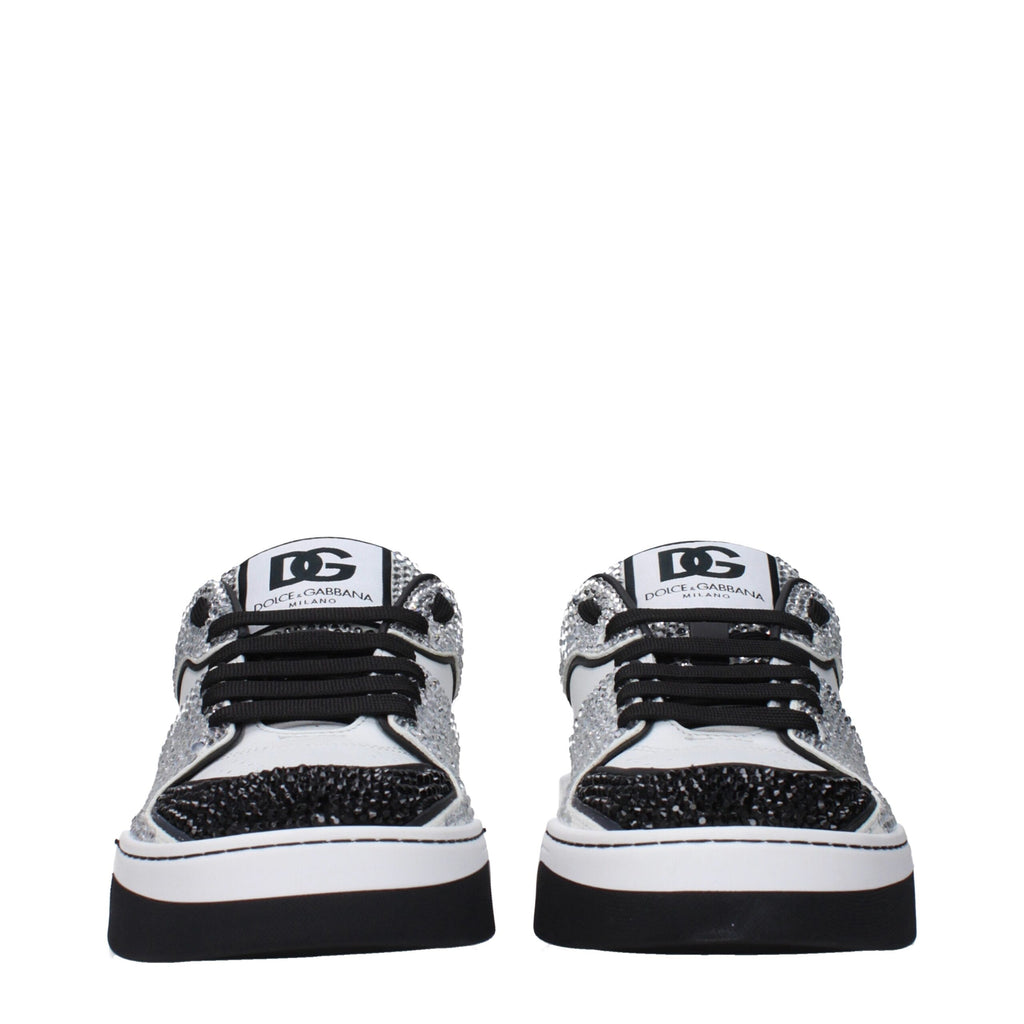 White Leather Low Top Sneakers