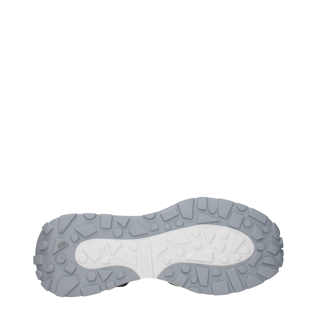 White Fabric Athletic Sneakers