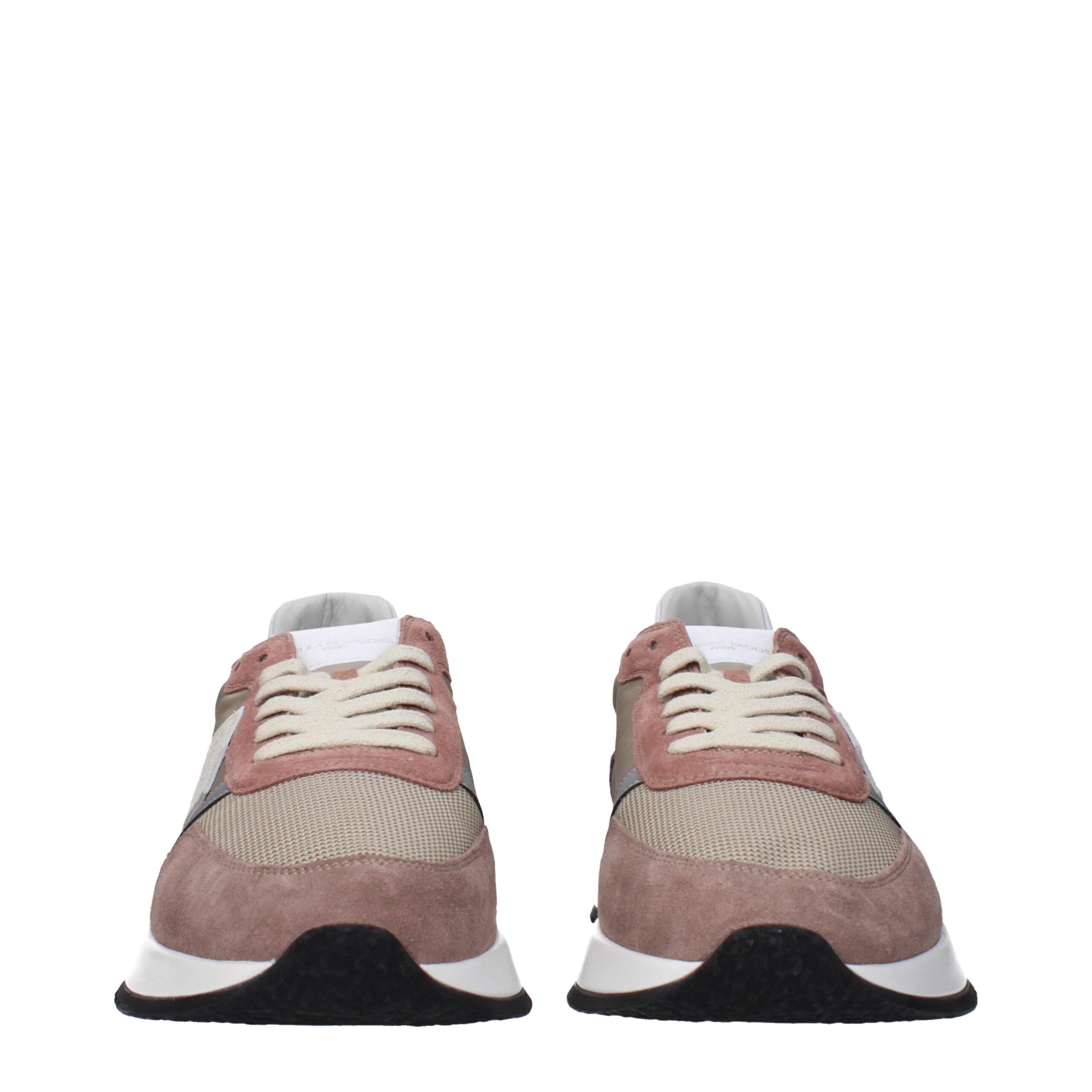 Beige Fabric Low Top Sneakers