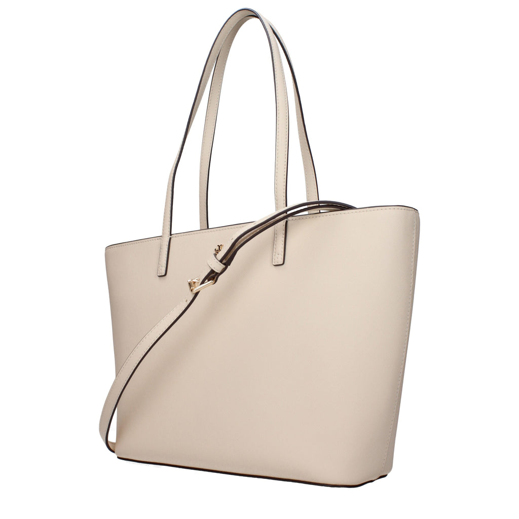 Beige Leather Shoulder Bag